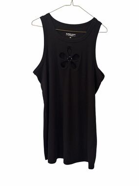 torrid Black Floral Cutout Sleeveless Tank